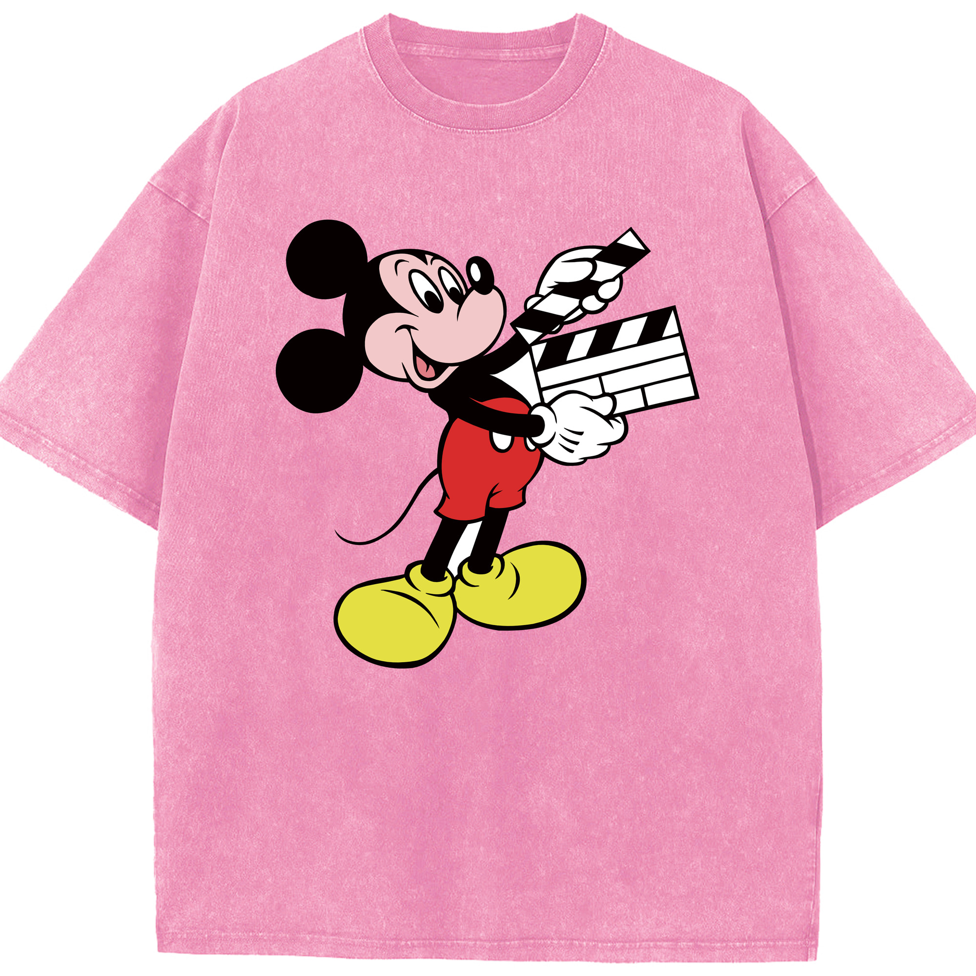 （画像用） ミッキーマウス Mickey Mouse 綿100% ヴィンテージ風 半袖Tシャツ（フロントプリント）